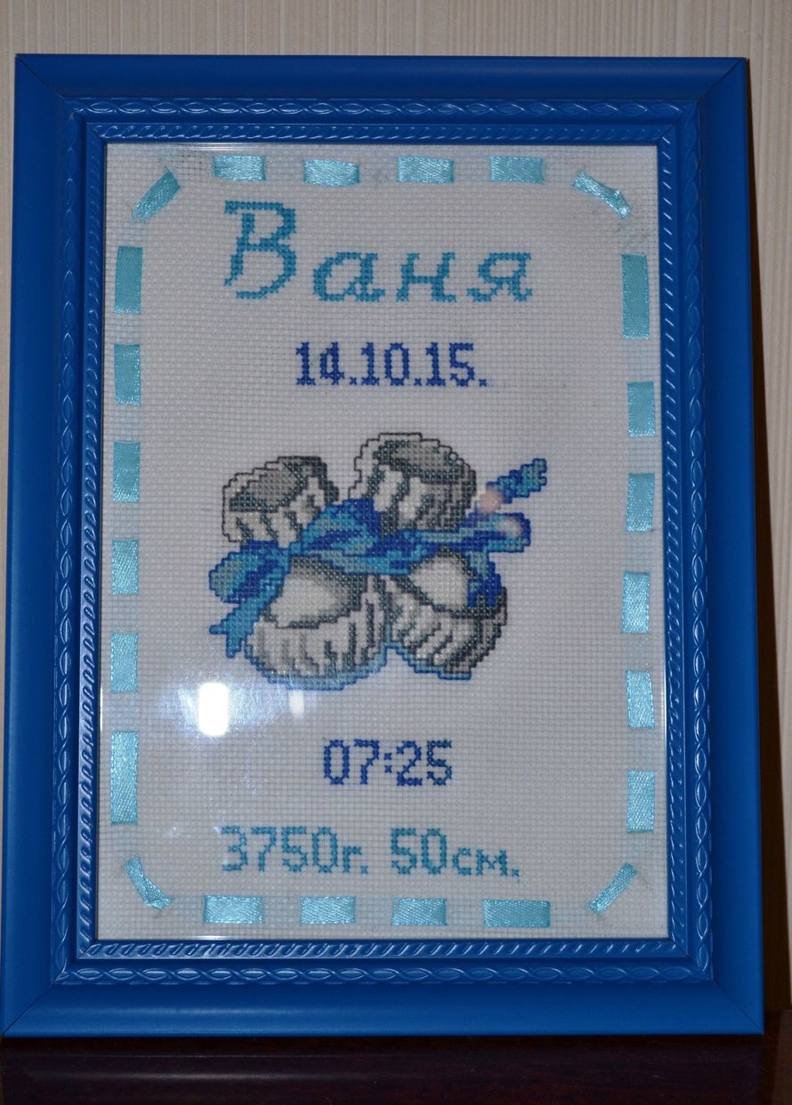 Вышивка метрики для новорожденных фото Вышивка метрики для новорожденных фото