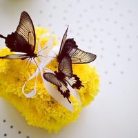 Цветочная подушечка с бабочками