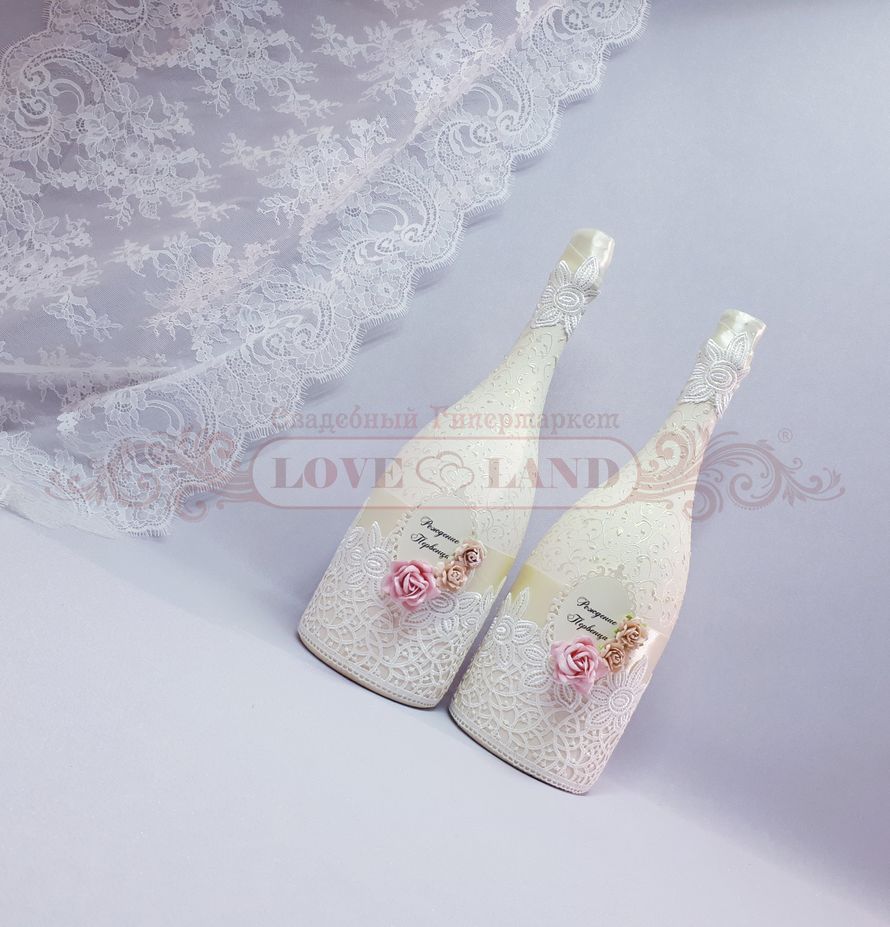Декор свадебных бутылок - артикул 11