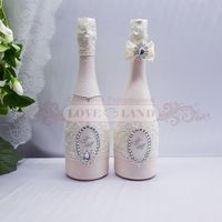 Декор свадебных бутылок - артикул 02