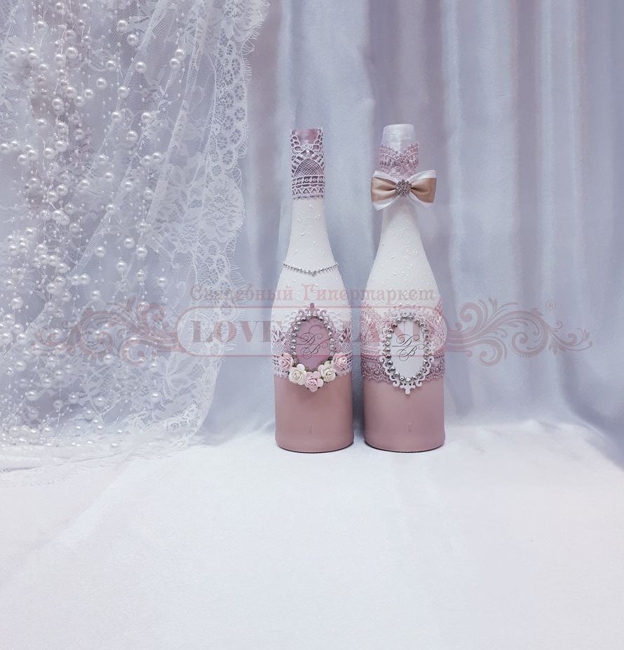Декор свадебных бутылок - артикул 19