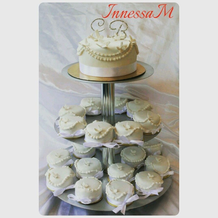 Фото 6275541 в коллекции торты - Иннэсса - свадебные торты из мастики