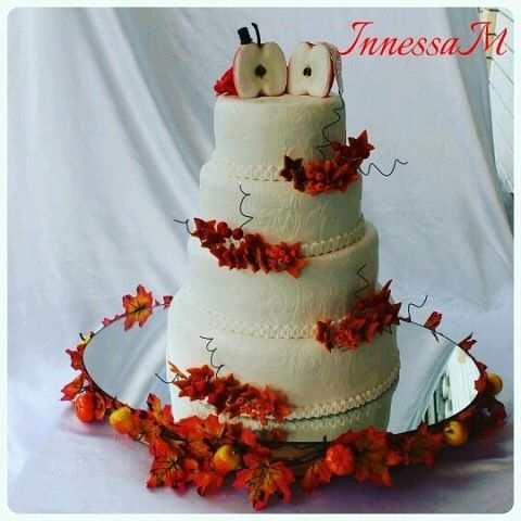 Фото 12260898 в коллекции торты - Иннэсса - свадебные торты из мастики