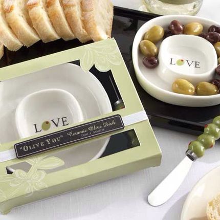 Фарфоровая тарелочка для олив