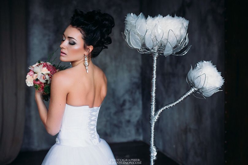 Высокая свадебная прическа на длинные волосы - фото 10075278 Стилист Татьяна Щербина