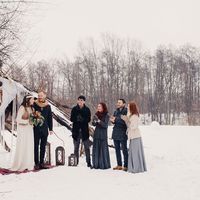 Выездная регистрация зимой, бохо