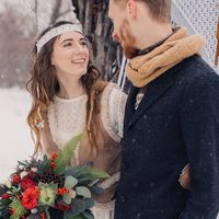 Выездная регистрация зимой, бохо