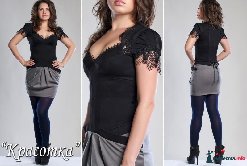 Модель "Красотка", низ-брусничный цвет.Оригинальный подол платья..Размер-46 - фото 405416 drakoshka