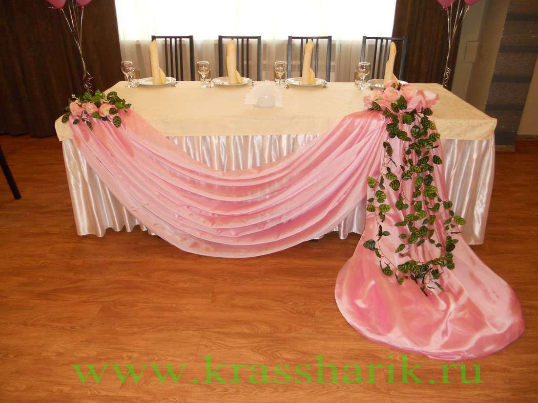 Оформление стола молодоженов.  - фото 2121174 Воздушное Царство - оформление свадьбы