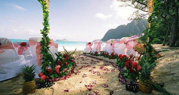 На пляже стоят на песке маленькие шатры белого цвета с розовыми лентами, и лежат лепестки роз - фото 2658987 Туристическая компания "Aurora-Tour"