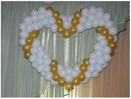 Плетеное сердце из шаров - фото 2713357 Праздничное агентство оформления "Империя праздника"