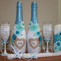 Набор свадебных аксессуаров для голубой свадьбы!