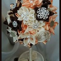 букет - украшение на стол шоколадной свадьбы