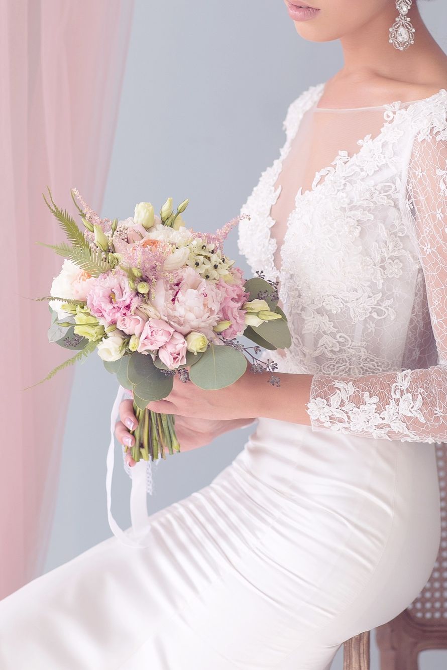 красивое свадебное платье Русалка с кружевом - фото 10166196 Sovanna сеть свадебных салонов
