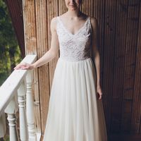 Свадебное платье для Татьяны, было изготовлено дистанционно, без примерок, ориентировочная стоимость подобного 25 тыс.руб.(работа+ткани)
