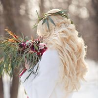Ирина, прическа и макияж Ирина Любовских. Зимняя свадьба. Стиль бохо