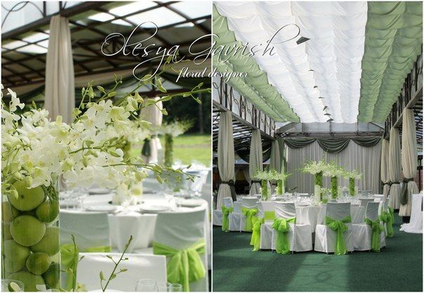 Яблочная свадьба в бело-зелёных тонах - фото 1214053 Олеся Гавриш - флорист-дизайнер