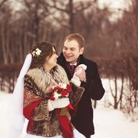 свадьба зимой, зимняя свадьба, свадьба в русско-народном стиле