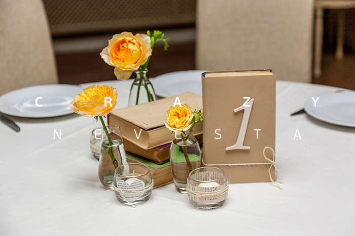 композиции на столы гостей - фото 2263352 Crazy-Невеста - приглашения, аксессуары и декор