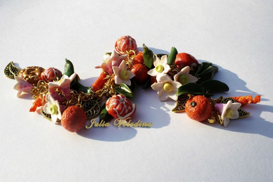Фото 8668526 в коллекции Браслет "цветущий мандарин" из полимерной глины - Мастерская Юлии Володиной