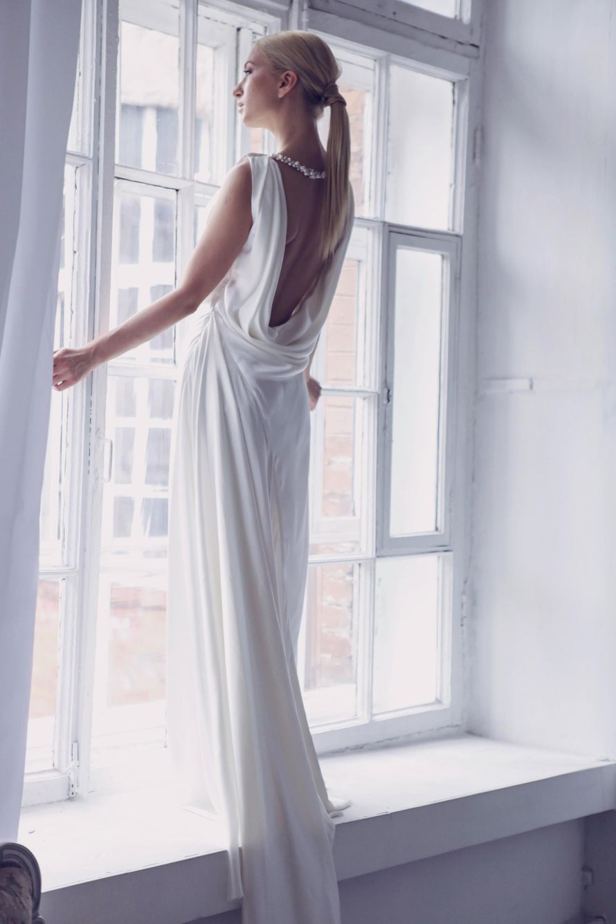 Свадебное платье из натурального шёлка