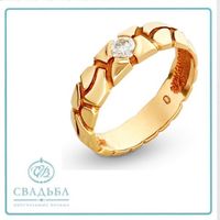 Обручальное кольцо с красного золота 