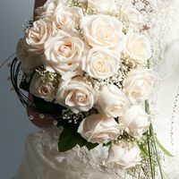 Букет невесты из кремовых роз. Цена 2750 руб.
(Свадебный букет невесты)