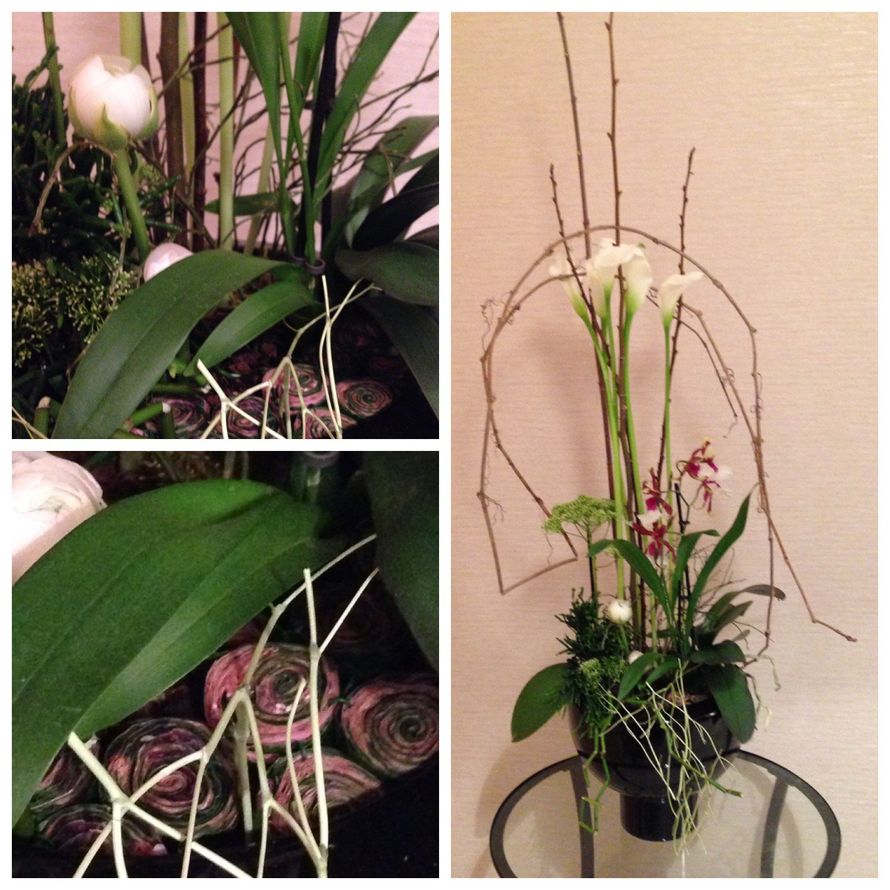 Композиция в кашпо с использованием горшечных растений, срезаных цветов, декора, флористического материала. - фото 11030806 Мастерская флористики и декора Эпиталь