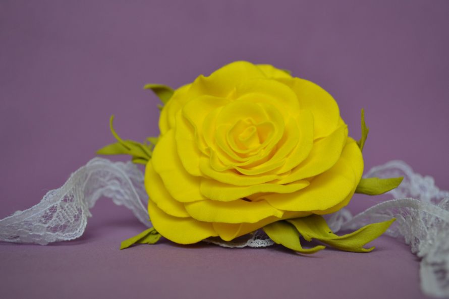 Браслет Желтая роза