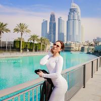 Мое путешествие в Дубай 2018/02 
Фонтан (утром выкл) возле Бурж Халифа (Burj Khalifa)