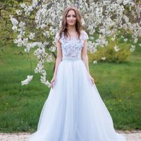 Свадебное платье: Незабудка. Дизайнеры: Александра Примера и Людмила Одайник.