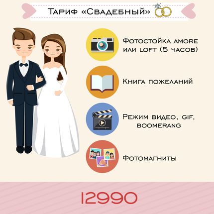 Тариф "Свадебный" - дизайнерские фотостойки в аренду