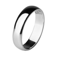 Обручальное кольцо из платины, округлое 5 мм