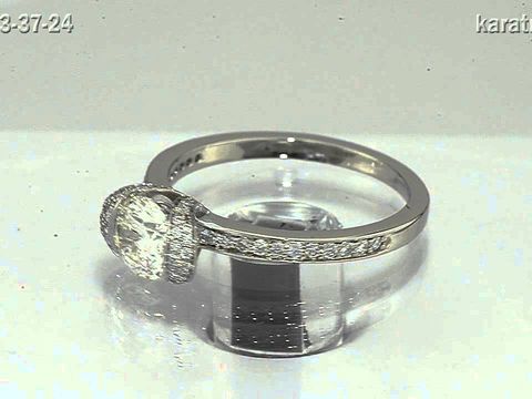 Золотое кольцо с бриллиантами 1.00 карат
