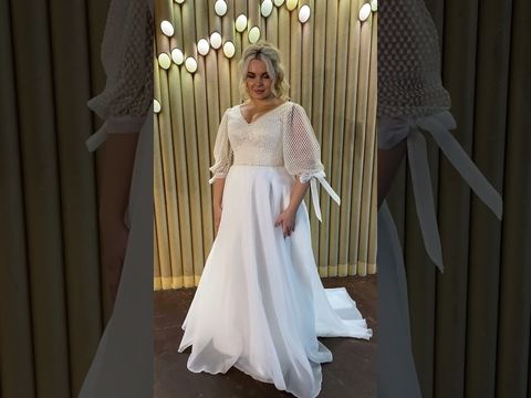 Свадебное платье TM ESTELAVIA в Саратове коллекции 2022 Eleganza size + модель Дэниса